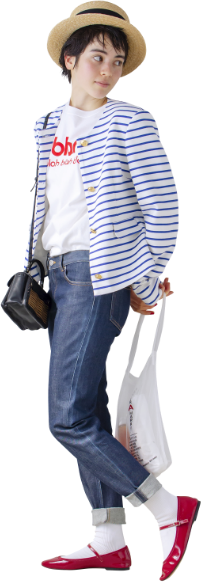 モデル女性と商品の画像