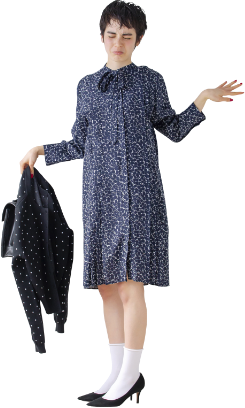 モデル女性と商品の画像